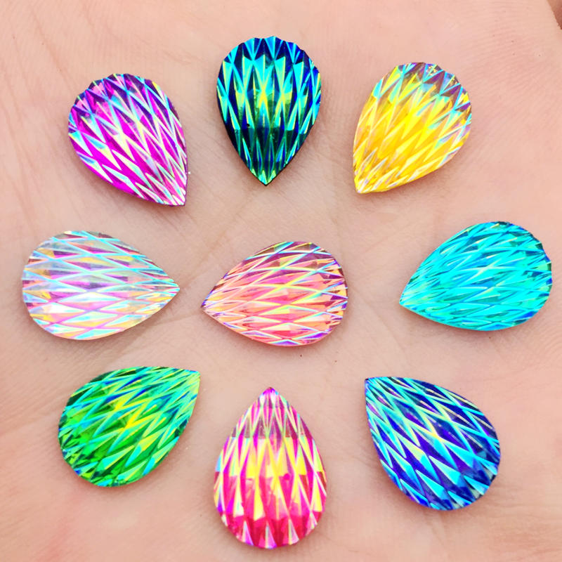 Wedding Water Supply - 60pcs 10*14mm Water Drop Shiny Rhinestone