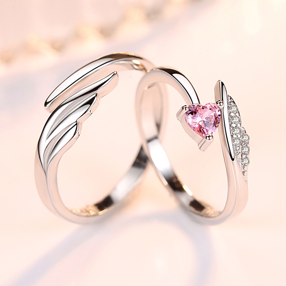 Wedding Z - 925 Sterling Silver Luxurious Wings Heart
