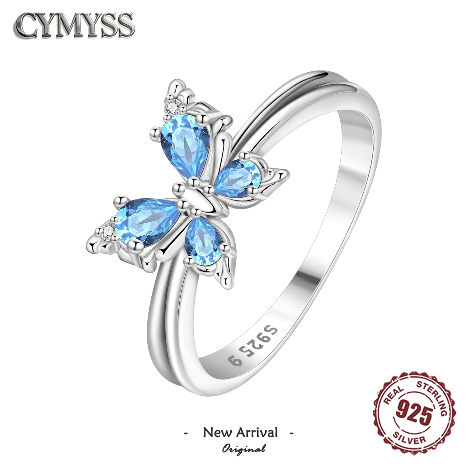 Wedding Z - Elegant 925 Sterling Silver Butterfly Ring