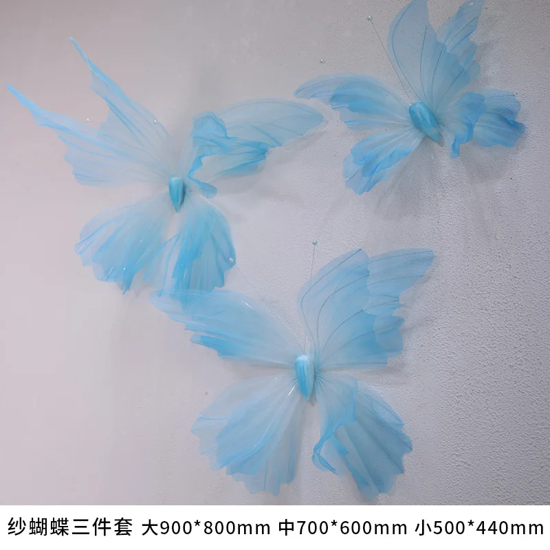 Wedding Supply Shops - 3pcs/set Artificial Large Silk Screen Butterfly