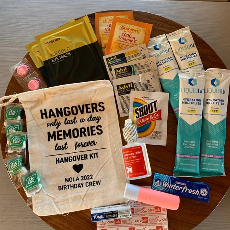 20pcs Peachy Hangover kit Hang - Wedding Day Supply Kit 评论和价格