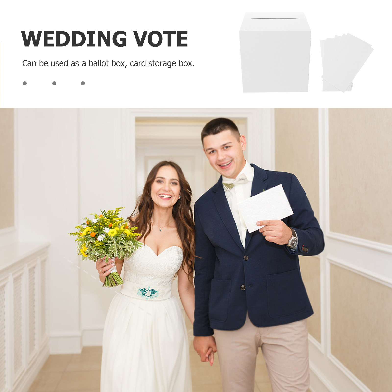 1Set White Wedding Card Box El - Wedding Card Box 评论和价格