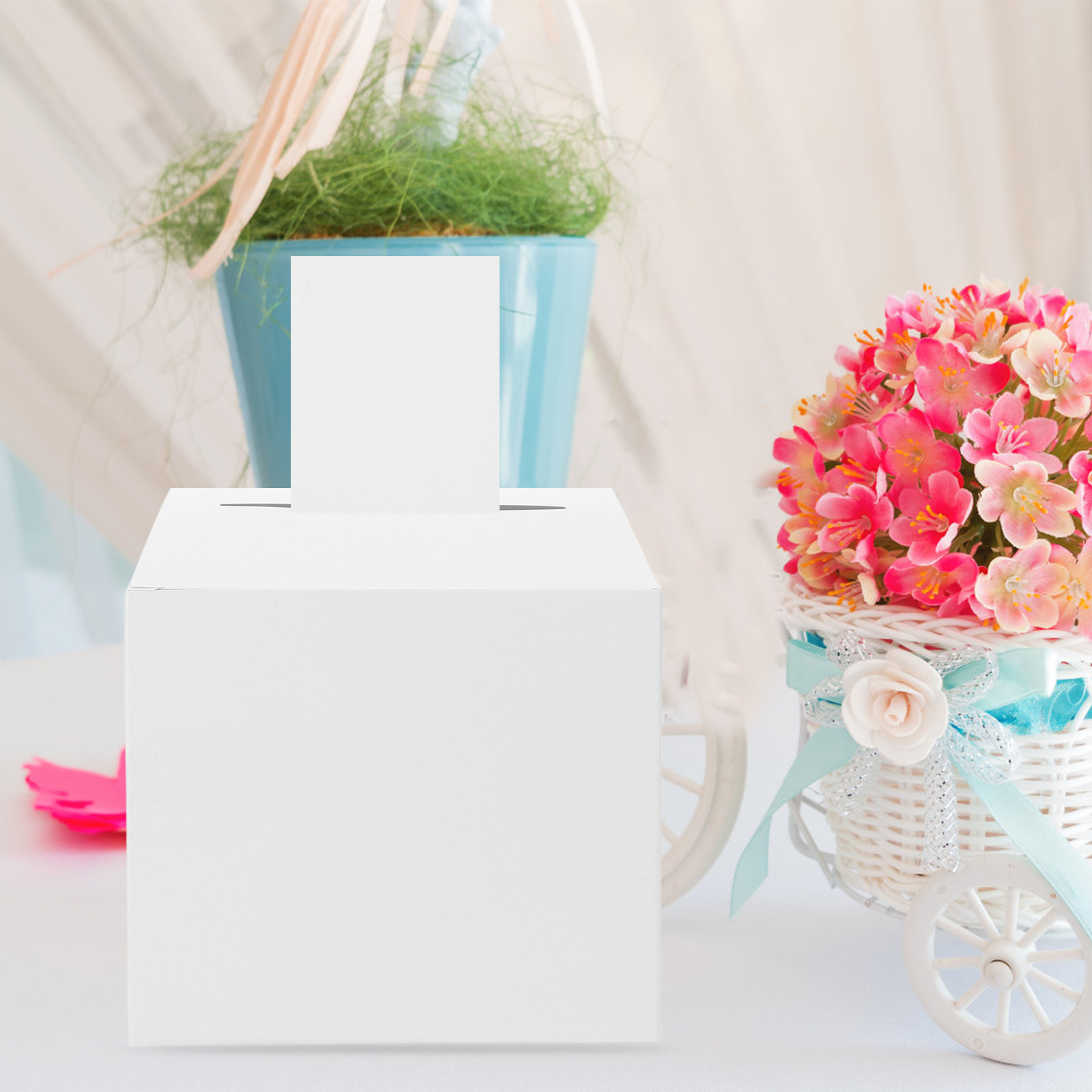 1Set White Wedding Card Box El - Wedding Card Box 评论和价格