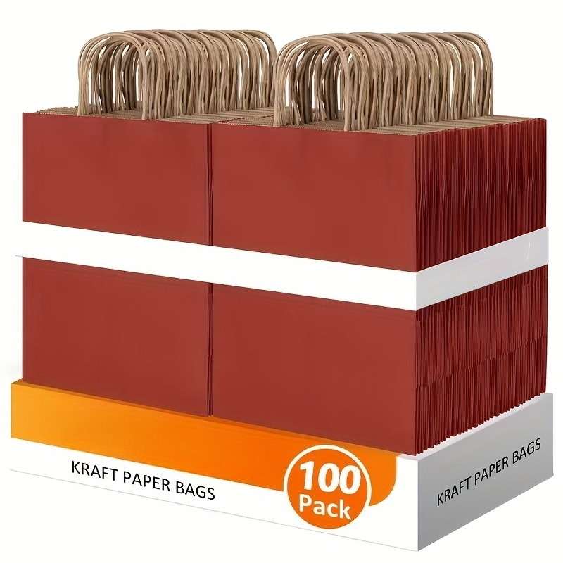 100pcs Red Paper Gift Bags Wit - Wedding Supply Shops 评论和价格