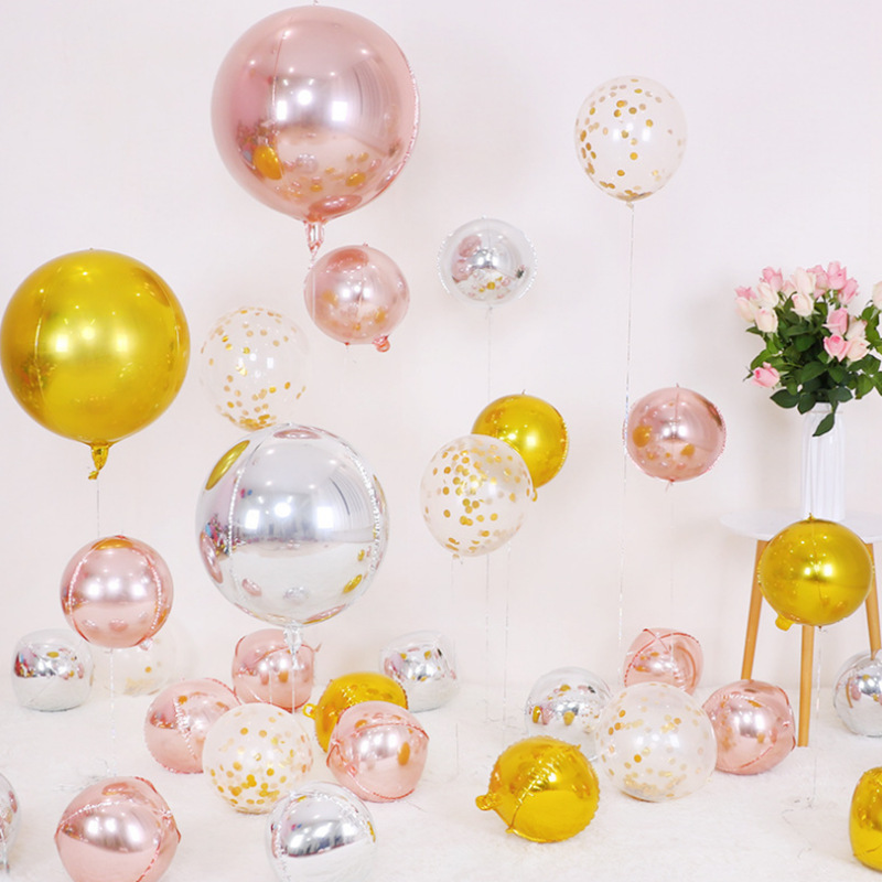 5pcs 10 18 22 Inch 4D Round Me - Wedding Decor Supply Store 评论和价格