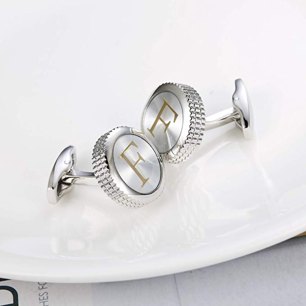 Round 26 Letters A-Z Cufflinks - Wedding Z 评论和价格
