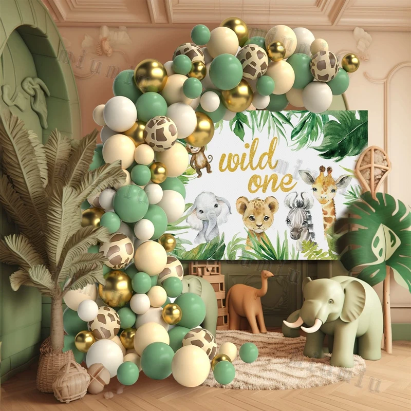 Jungle Safari Green Balloon Ga - Wedding Day Supply Kit 评论和价格