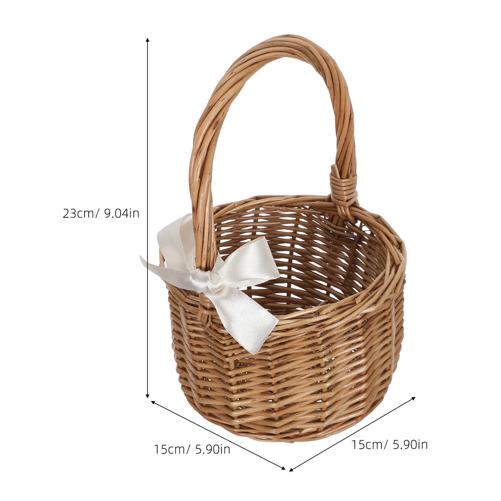 Handwoven Wicker Flower Basket - Wedding Hampers 评论和价格