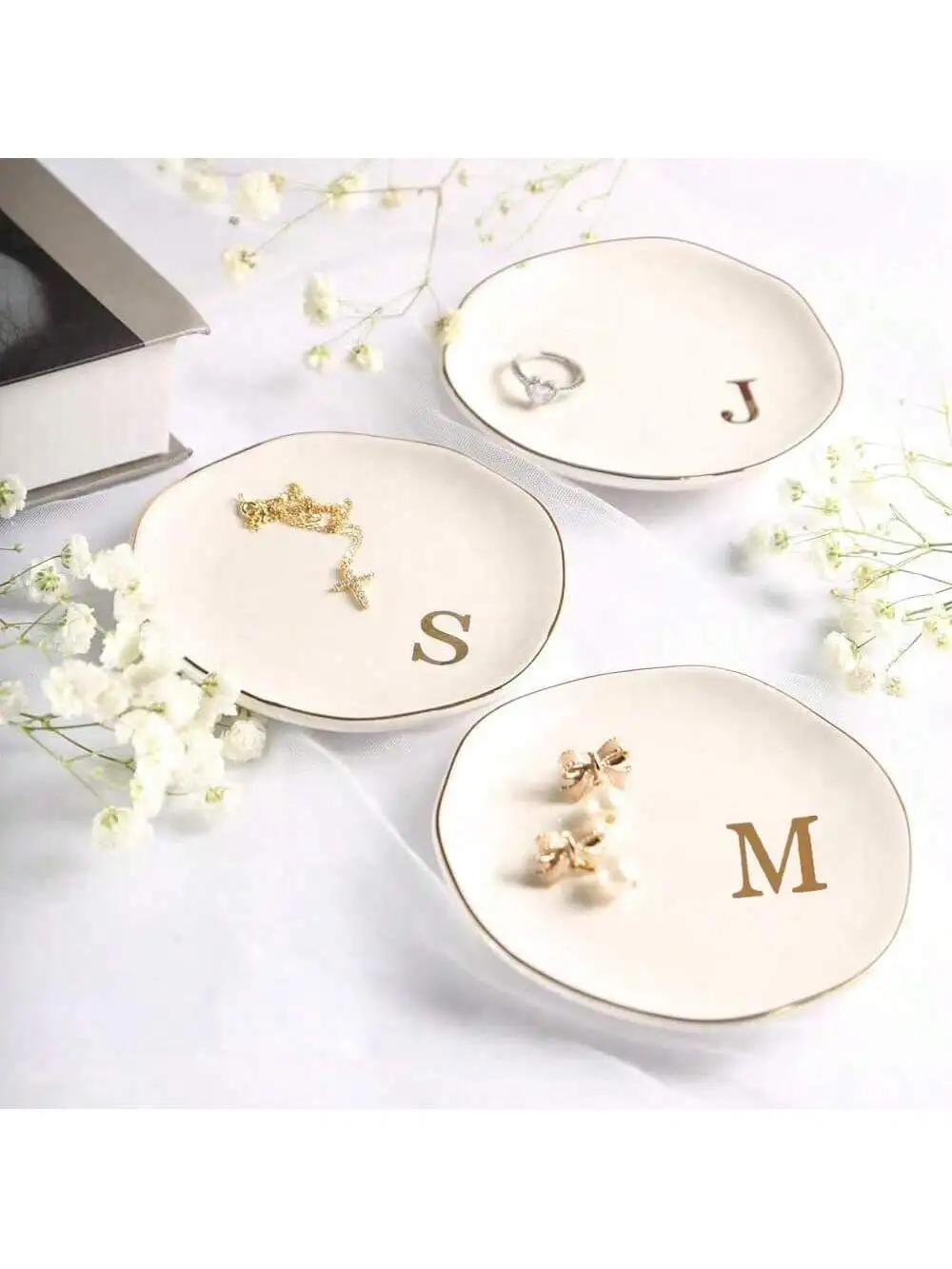 Initials Ring Dish Jewery Tray - Wedding Z 评论和价格
