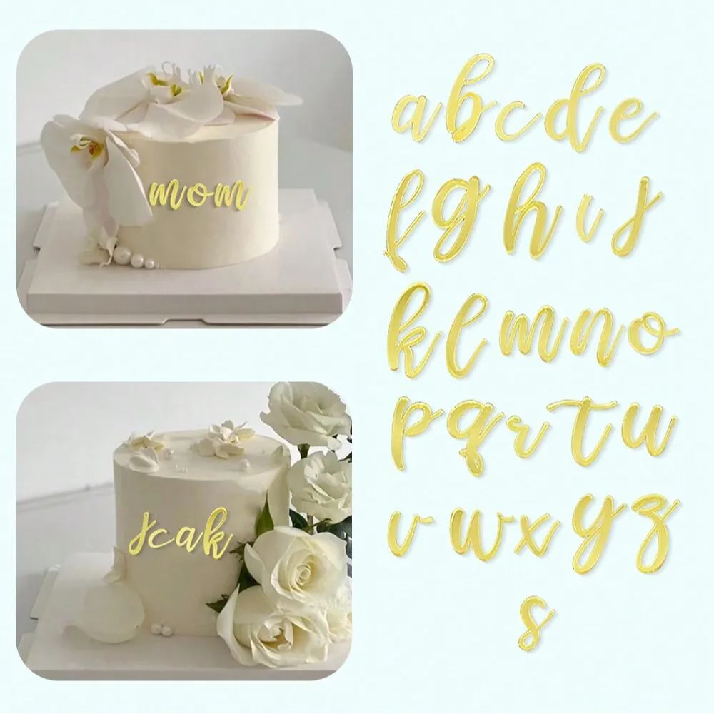1set Golden Mirror Acrylic A-Z - Wedding Z 评论和价格