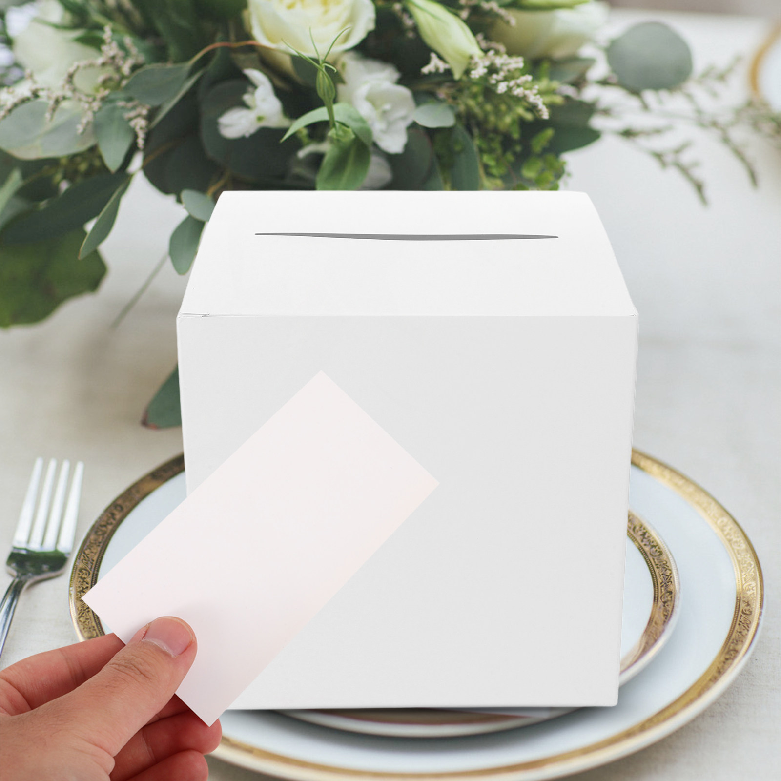 1Set White Wedding Keepsake Bo - Wedding Card Box 评论和价格