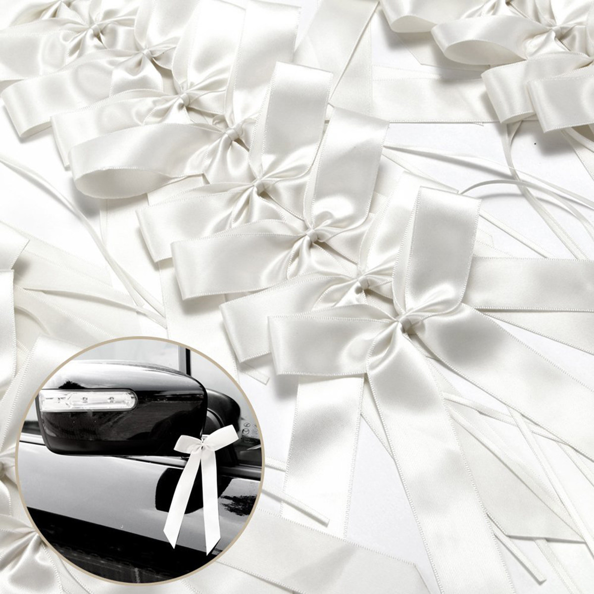 25Pcs White Delicate Silk Ribb - Wedding Hampers 评论和价格