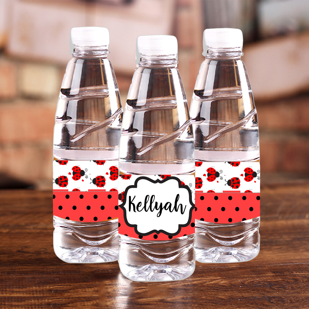 Personalised Ladybug Red Polka - Wedding Water Supply 评论和价格