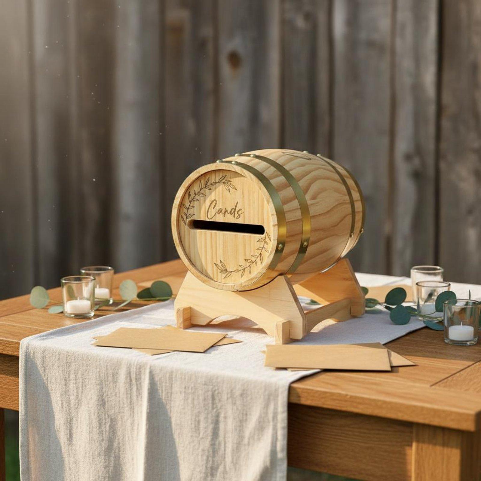 Rustic Solid Wood Card Box Bar - Wedding Card Box 评论和价格