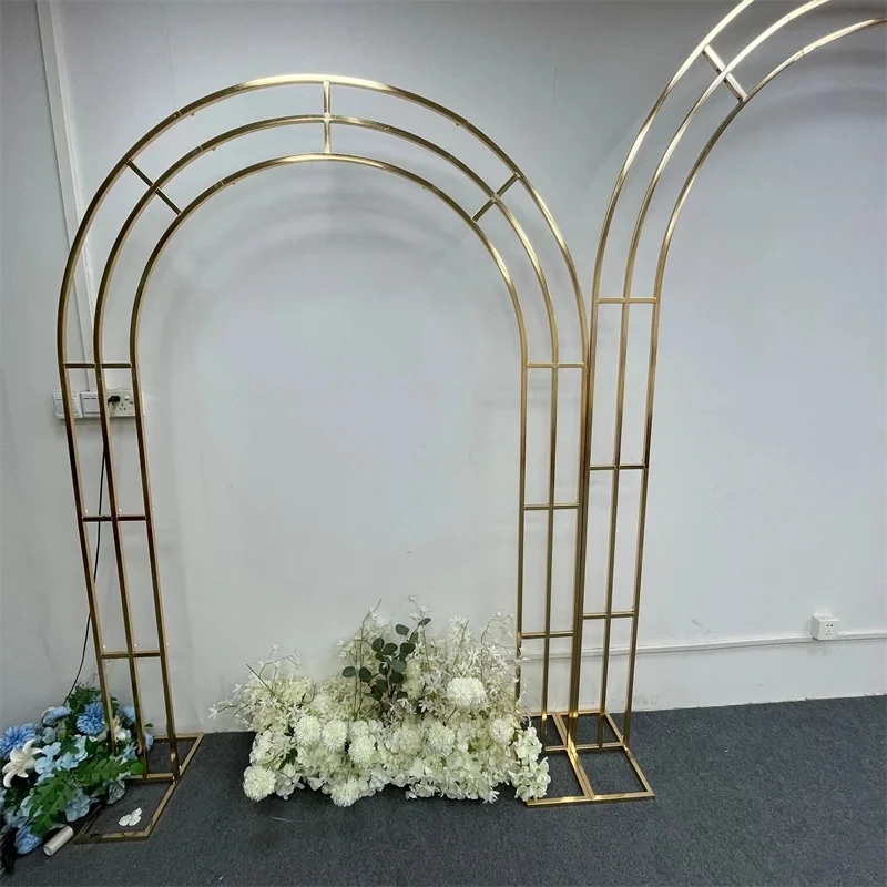 Metallic Gold Wedding Arch Sta - Wedding Decor Supply Store 评论和价格